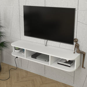 Hængende tv-lowboard Oundsvas 120x30x19 cm Hvid [en.casa]