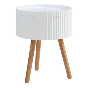 Bongard sidebord med opbevaringsplads Ø38x48 cm Hvid [en.casa]