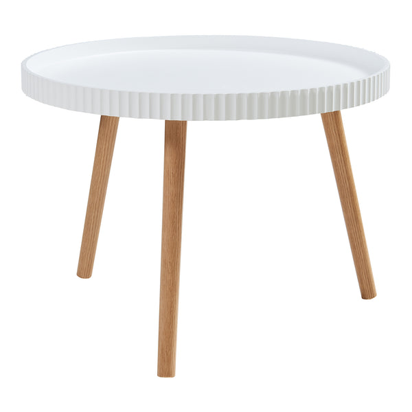 Sofabord Bongard Ø60x45 cm hvid [en.casa]
