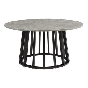 Buzzard sofabord Ø90x45 cm sort/beton-look [en.casa]