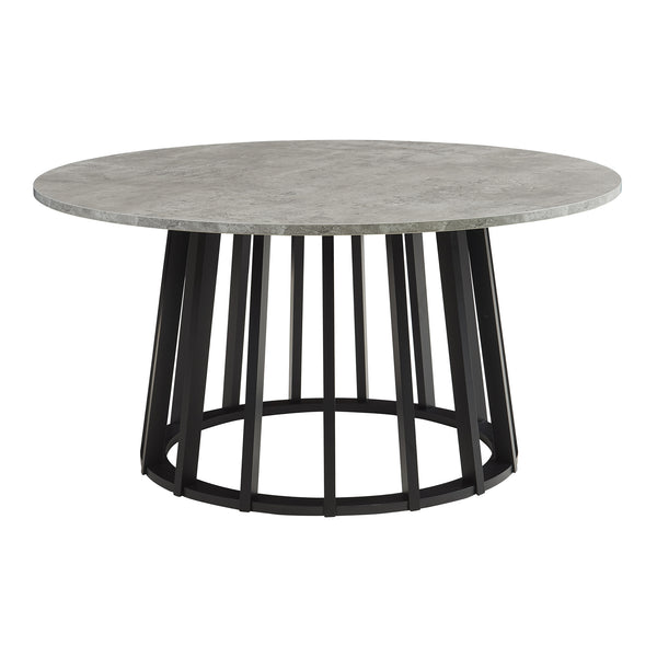 Buzzard sofabord Ø90x45 cm sort/beton-look [en.casa]