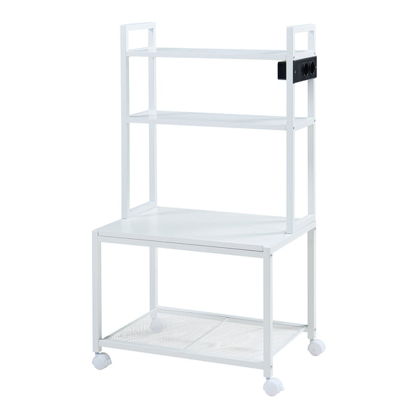 Rulbart printerbord Svanaldsvipp 100x55x38 cm Hvid [en.casa]