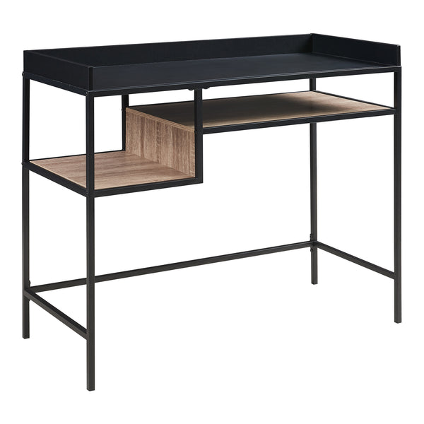 Skrivebord Belana 100x43x82 cm sort/eg-look [en.casa]