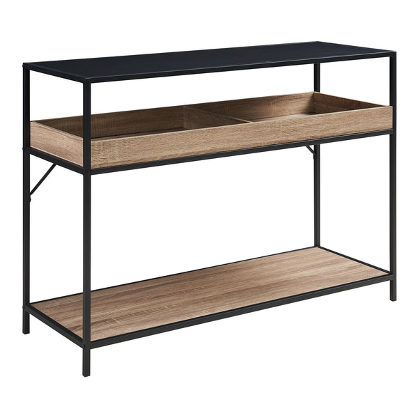Konsolbord Belana 110x40x80 cm sort/eg-look [en.casa]