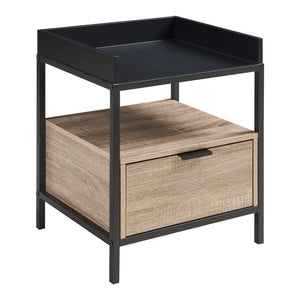 Sengebord Belana 51x40x35 cm sort/eg-look [en.casa]