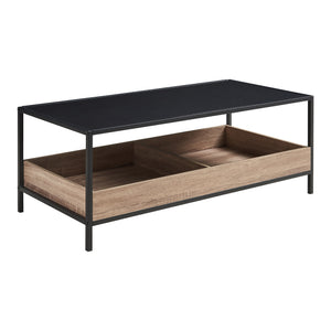 Sofabord Belana 100x48x39 cm sort/eg-look [en.casa]