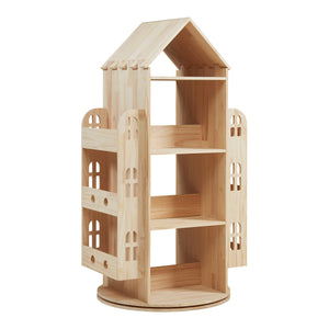 Roterende børnehylde Sanköre 122x64x43 cm fyrretræ natur [en.casa]