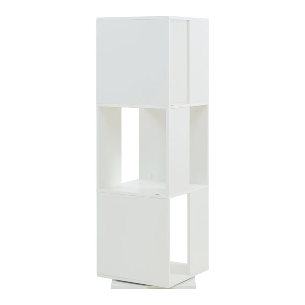 Drejelig bogreol Fjelmarirg 109x34x34 cm Hvid [en.casa]