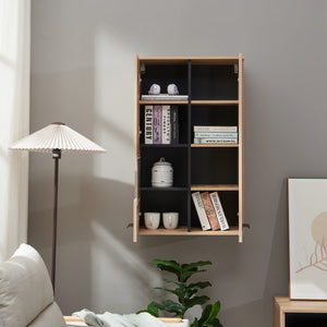 Vægskab burl 98x60x38 cm egetræslook [en.casa]