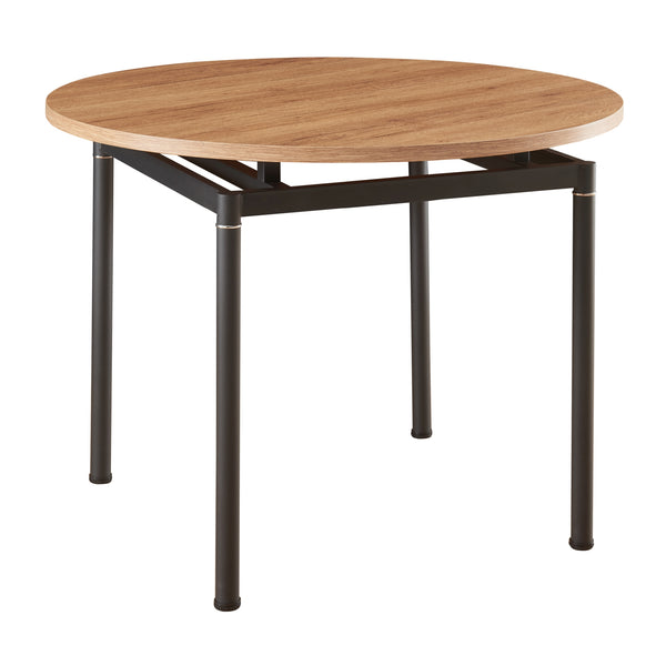 Spisebordssæt Hemnes 5 dele rund lysebrun [en.casa]
