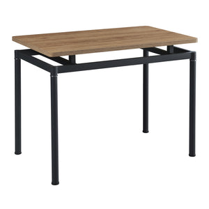 Spisebordssæt Hemnes 5-delt egetræslook/lysebrun [en.casa]