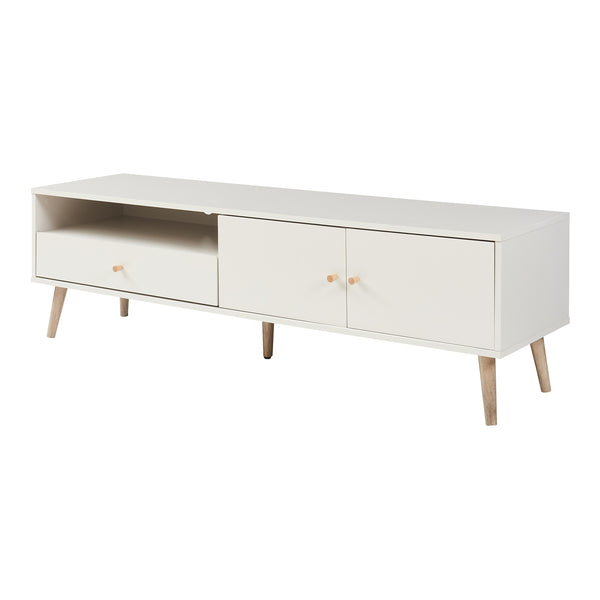 TV-møbel Hallevil 150x39x45 cm hvid [en.casa]
