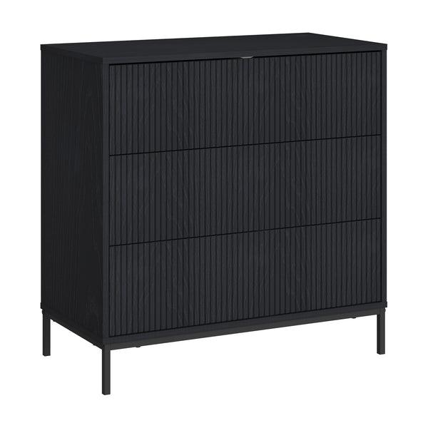 Kommode Nykapin 80x80x40 cm Sort [en.casa]