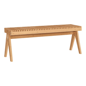 Bænk Lasdarvoo 120x35x45 cm naturlig bambus [en.casa]