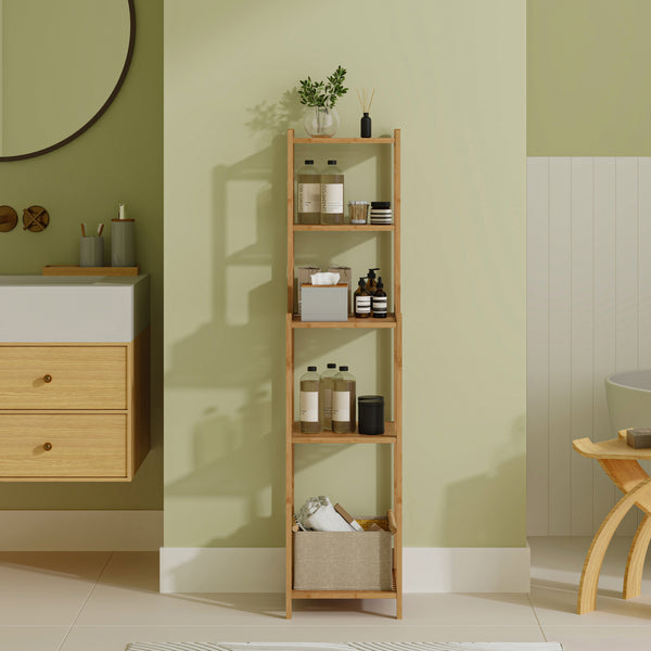 Badreol Anun 128x30x30 cm Bambus Natur [en.casa]