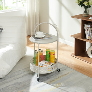 Serveringsvogn Jässaatka stål 76x40 cm grå [en.casa]