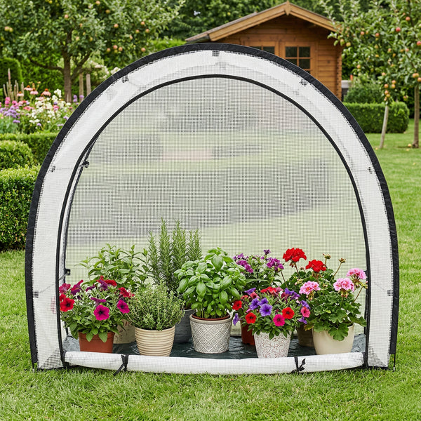 Tomatplantehus af folie Larshasas 180x80x170 cm Transparent [en.casa]