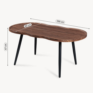 Sofabord Ken 100 x 60 x 47 cm valnødslook [en.casa]
