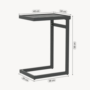 Udendørs sidebord Gaby stål 58x40x30 cm antracitgrå [casa.pro]