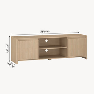 TV-skab Takranmaa 150x40x50 cm egetræslook [en.casa]