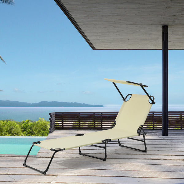 [casa.pro]® Solseng sæt - 2 stk. - med tag - sammenfoldelig - 187x53x27cm - i forskellige farver
