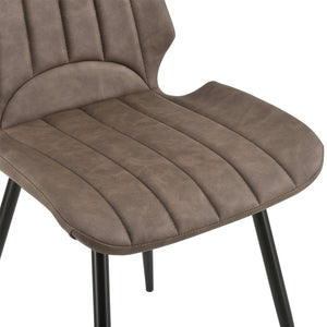 [en.casa]® Spisestol sæt - 2 stk. - 77x57,5x46cm - metal - i forskellige farver og materiale