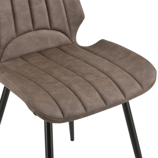 [en.casa]® Spisestol sæt - 2 stk. - 77x57,5x46cm - metal - i forskellige farver og materiale