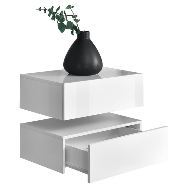 [en.casa]® Hylde/aflastningsbord Grethe - med skuffe - 46x30x15cm - i forskellige farver