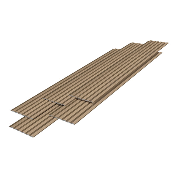 3D-vægpanel Borger sæt 195x30 cm lys egetræslook [NEU.HOLZ]