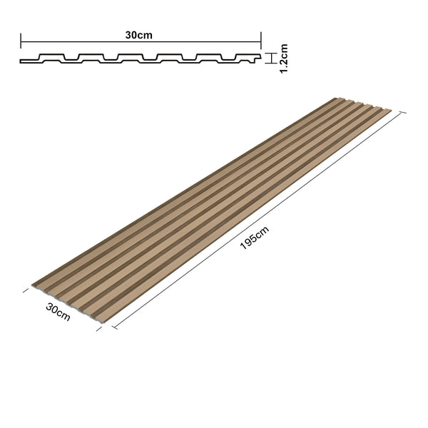 3D-vægpanel Borger sæt 195x30 cm lys egetræslook [NEU.HOLZ]