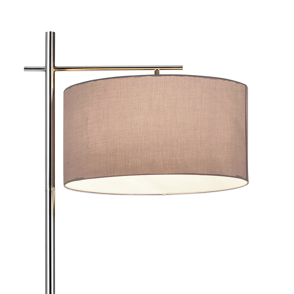 [lux.pro]® Standerlamper - London 1xE27 - 60W - Skærm: grå / lampefod: krom 
