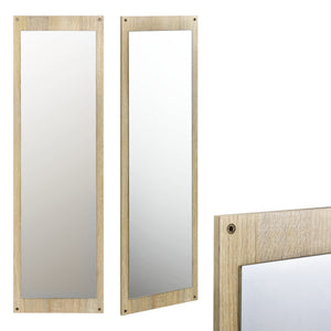 [en.casa]® Forstue møbler - Opbevaringsplade med spejl og skoskab - Sonoma eg optik