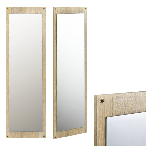 [en.casa]® Forstue møbler - Opbevaringsplade med spejl og skoskab - Sonoma eg optik