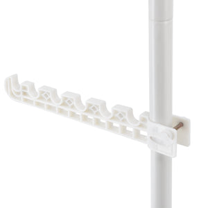 [en.casa]® Teleskopisk tøjstativ - justerbar - 110-305x30cm - hvid