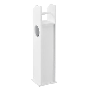 [en.casa]® badeværelsesskab - Toiletpapirholder - 78x20x18cm - hvid - MDF