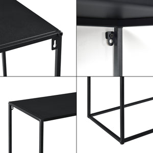 [en.casa]® Sidebord - aflastningsbord - metal - ridsefast - sort - vælg model