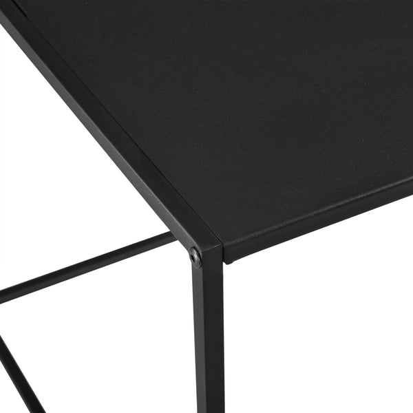 [en.casa]® Sidebord - aflastningsbord - metal - ridsefast - sort - vælg model
