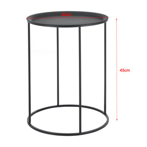  [en.casa] Sofabord sæt - 3 stk. - 45x30cm/50x35cm/55x40cm - metal - sort