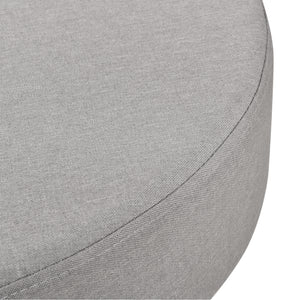 [en.casa] Sofabord - 40xØ60cm - tekstil/metal - grå/sort