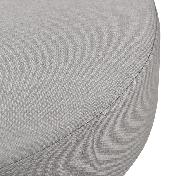 [en.casa] Sofabord - 40xØ60cm - tekstil/metal - grå/sort