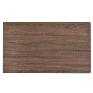 [en.casa]® Elegant spisebord med hårnål ben - 120x70x75cm - pulverlakeret stål - MDF - sort - valnød udseende - plads for 4 personer