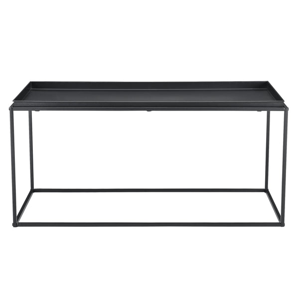 [en.casa]® Sofabord / Sideboard Ulla-metal-47x100x50cm-modstandsdygtig mod ridser-sort-matt