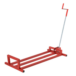[pro.tec] ® Sammenklappelig motor kran-stål-max. belastning: 400 kg-115x51x91 cm trinløs justering-rød 