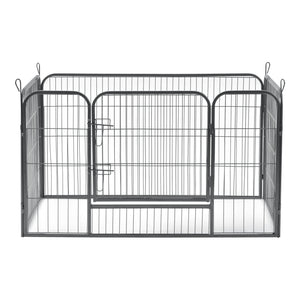 Hvalpebane 125x85x70 cm stål sølv pro.tec