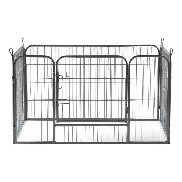 Hvalpebane 125x85x70 cm stål sølv pro.tec