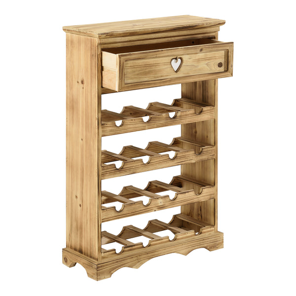 Vinreol Mosel 86x55x22 cm til 16 flasker med skuffe en.casa