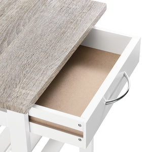 Serveringsvogn Biel 76x37x37 cm Vogn med skuffe MDF træ farver/hvid en.casa