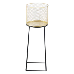 Urtepotteskjuler titmouse 2-delt sort-guld farvet en.casa