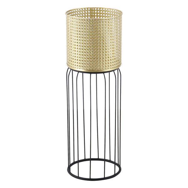 Urtepottestativ Maaseik 2-delt sort-guldfarvet en.casa