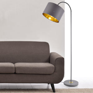 Gulvlampe Toledo 173cm 1xE27 metal grå lux.pro